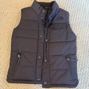 The North Face Black Gray Puffer Vest, Size 5